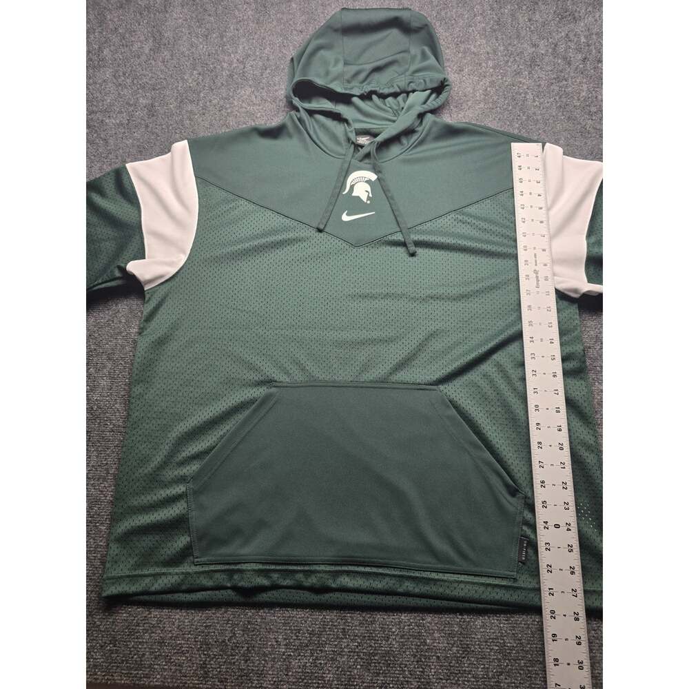 Michigan State Spartans Nike On Field Green Hoodie Pullover New W/O Tags XL - Picture 6 of 7